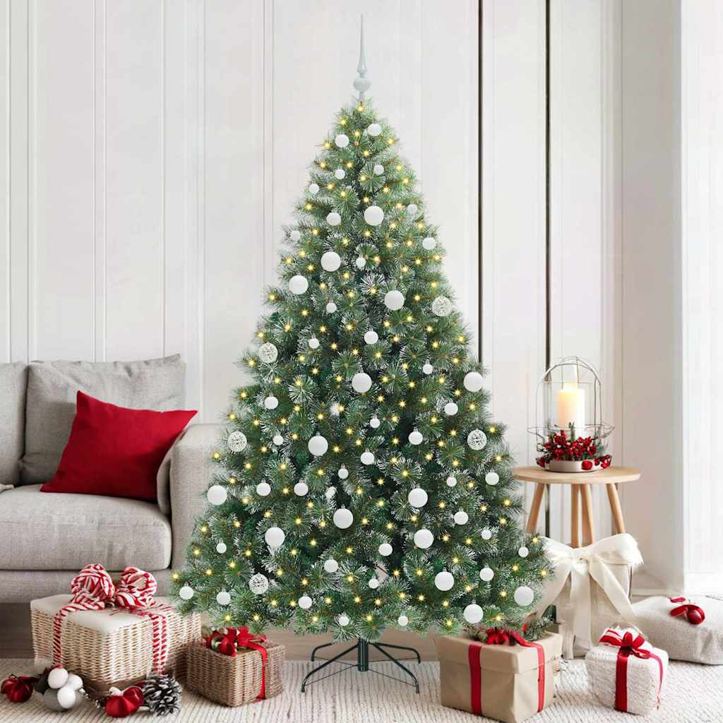 Kunstkerstboom met 300 LED met standaard Groen 180 cm PE en PVC