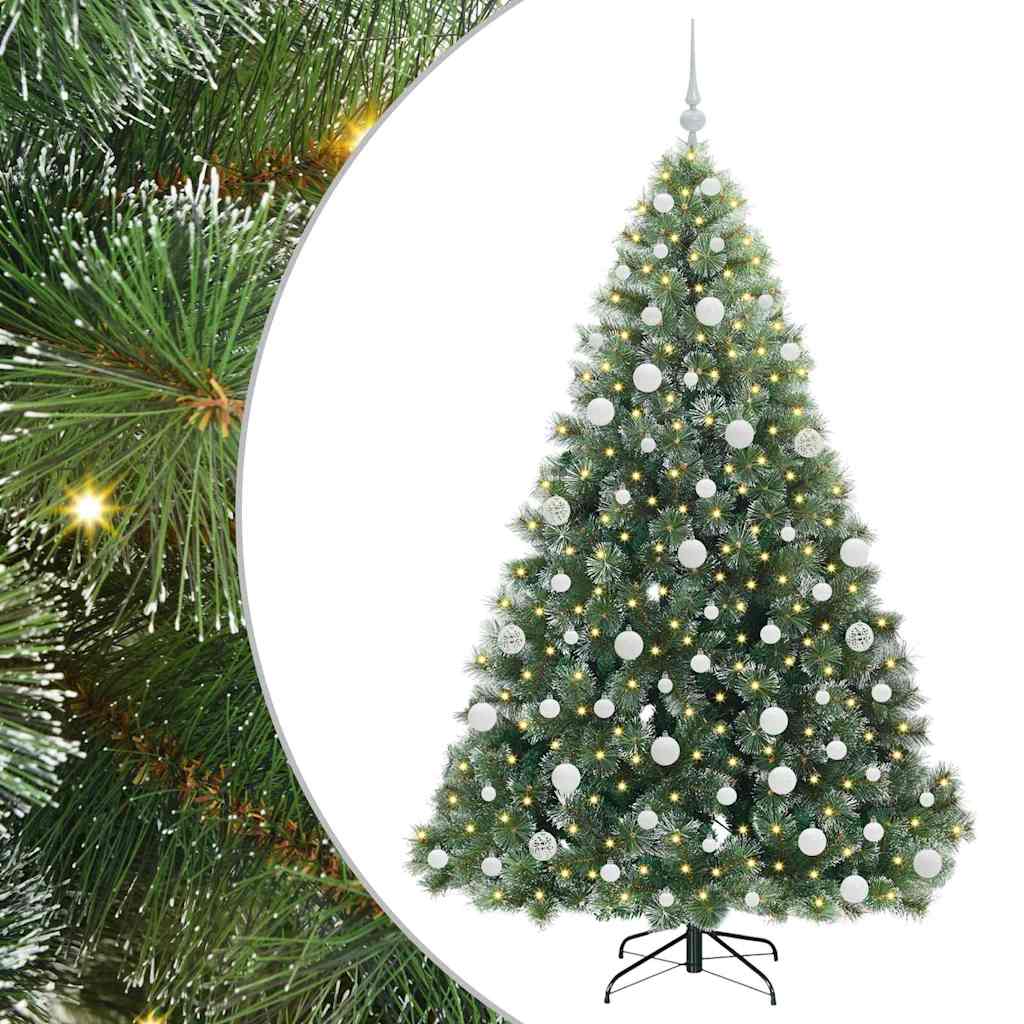 Kunstkerstboom met 300 LED met standaard Groen 180 cm PE en PVC