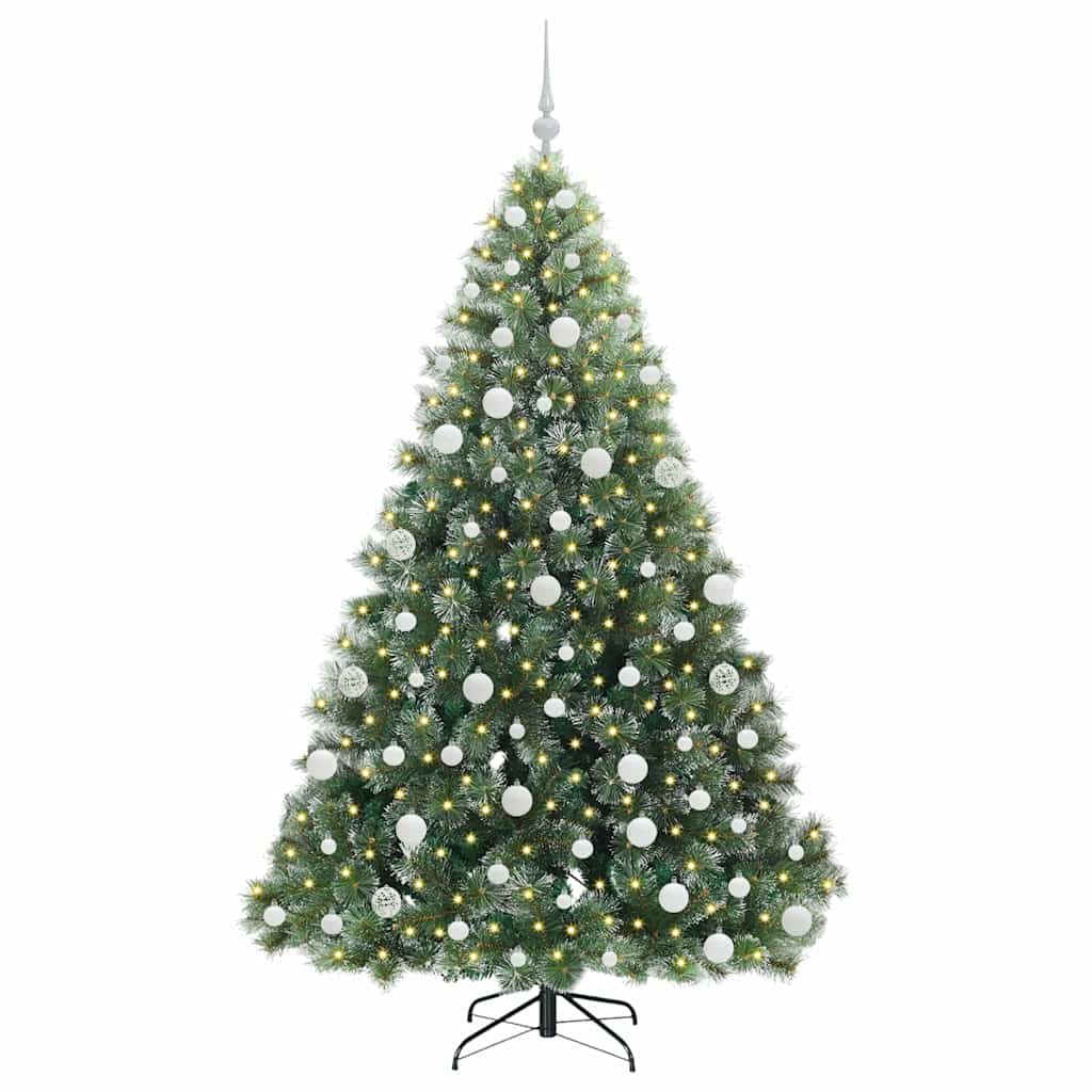 Kunstkerstboom met 300 LED met standaard Groen 180 cm PE en PVC