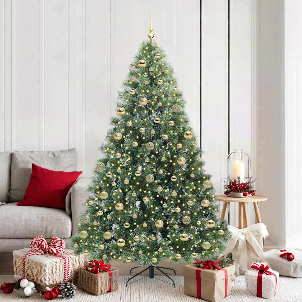 Kunstkerstboom met 300 LED met standaard Groen 180 cm PE en PVC