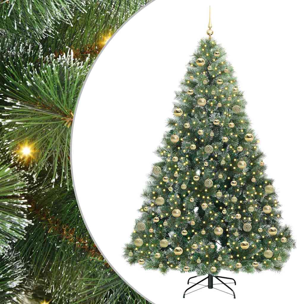 Kunstkerstboom met 300 LED met standaard Groen 180 cm PE en PVC