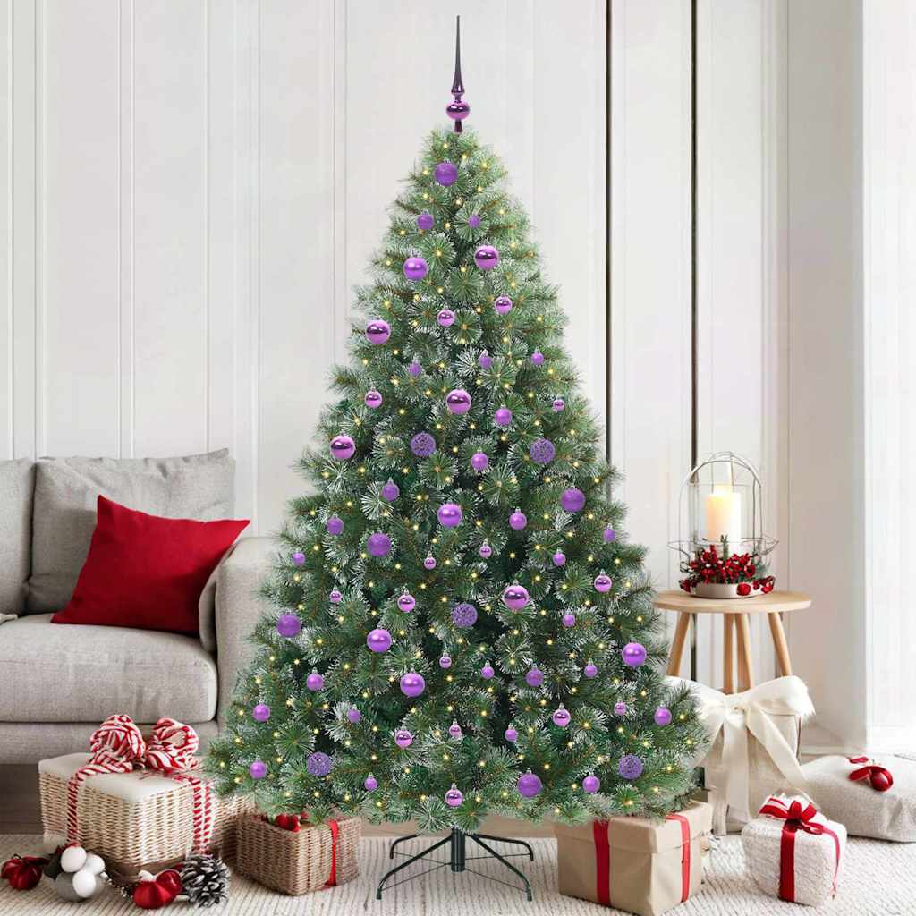 Kunstkerstboom met 300 LED met standaard Groen 180 cm PE en PVC