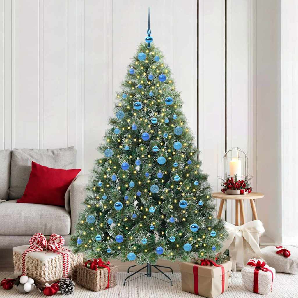 Kunstkerstboom met 300 LED met standaard Groen 180 cm PE en PVC