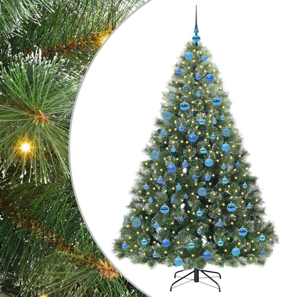Kunstkerstboom met 300 LED met standaard Groen 180 cm PE en PVC