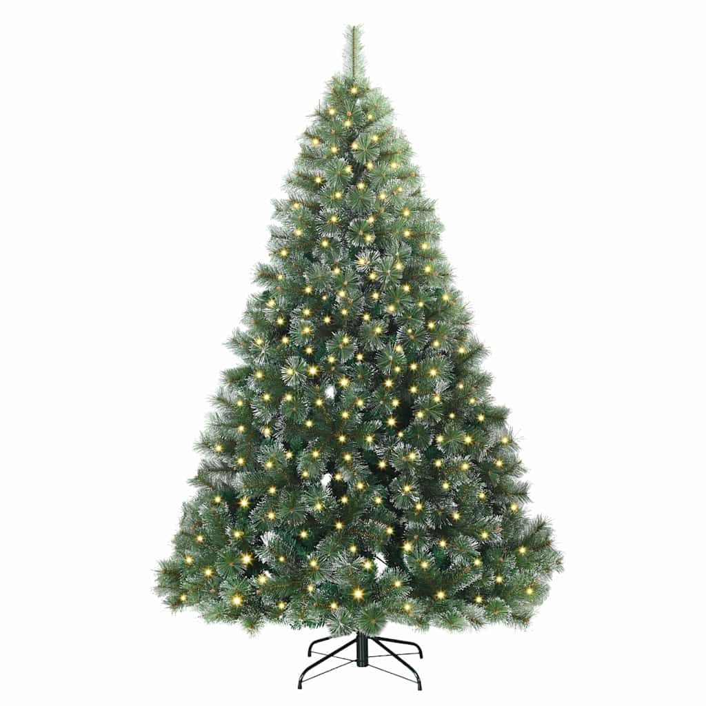 Kunstkerstboom met 300 LED met standaard Groen 210 cm PE en PVC