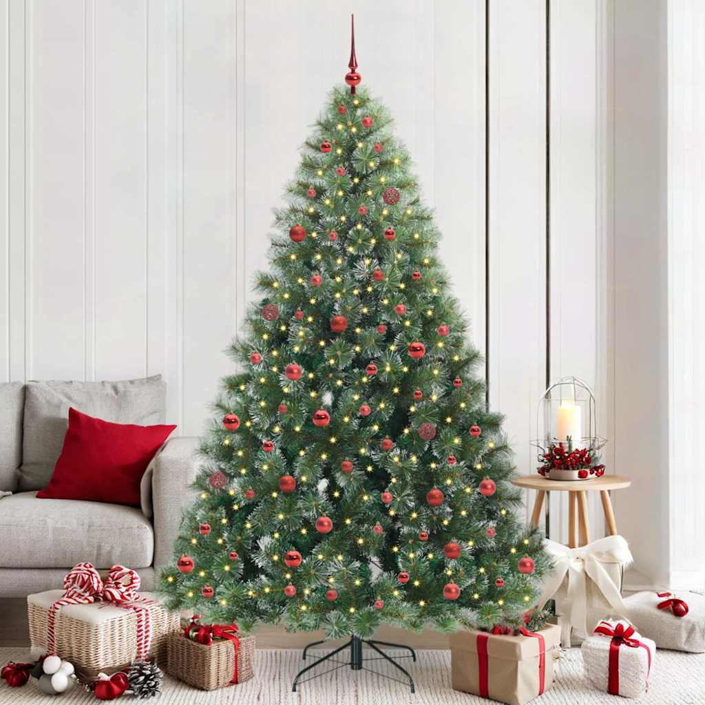 Kunstkerstboom met 300 LED met standaard Groen 210 cm PE en PVC