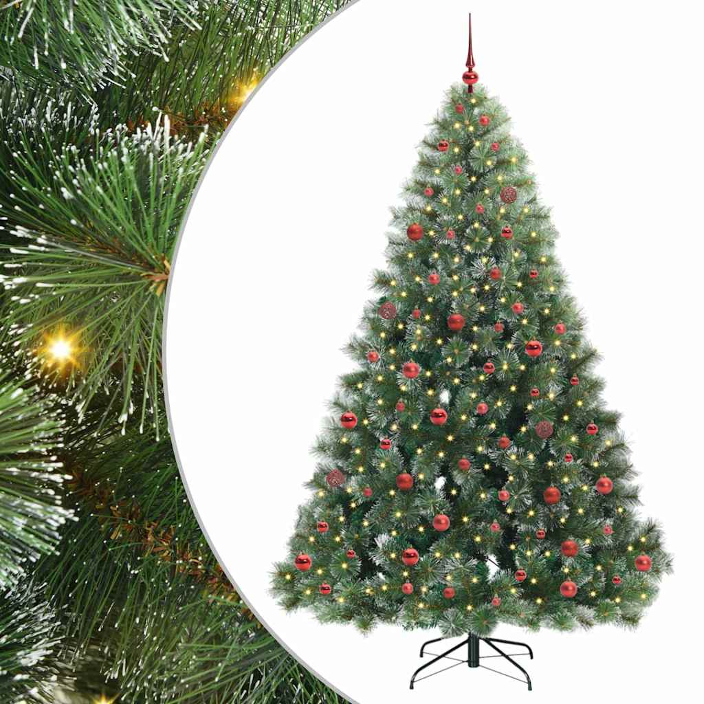 Kunstkerstboom met 300 LED met standaard Groen 210 cm PE en PVC