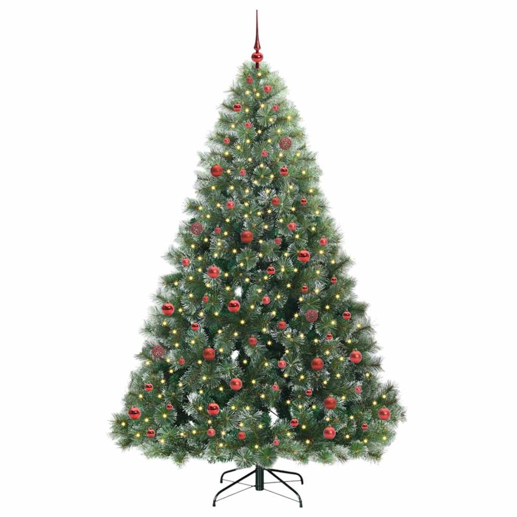 Kunstkerstboom met 300 LED met standaard Groen 210 cm PE en PVC