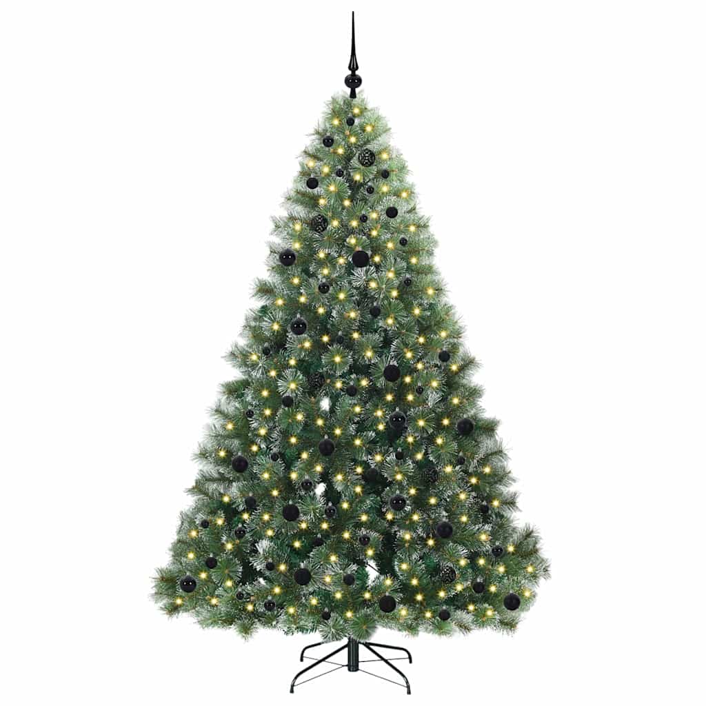 Kunstkerstboom met 300 LED met standaard Groen 210 cm PE en PVC