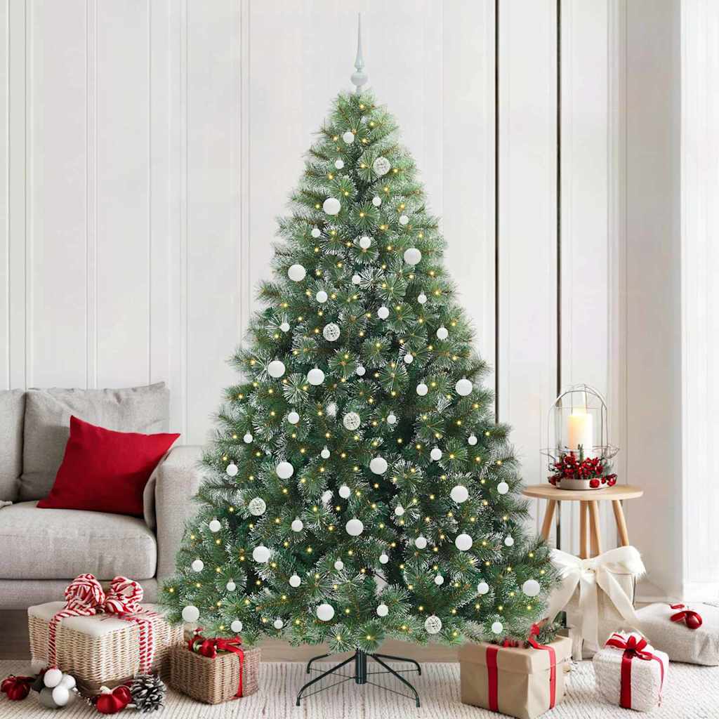 Kunstkerstboom met 300 LED met standaard Groen 210 cm PE en PVC
