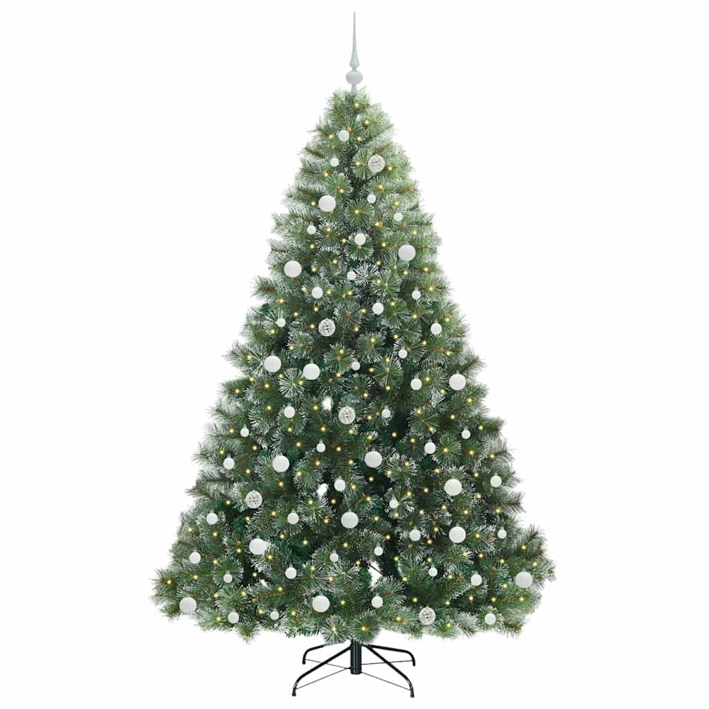 Kunstkerstboom met 300 LED met standaard Groen 210 cm PE en PVC