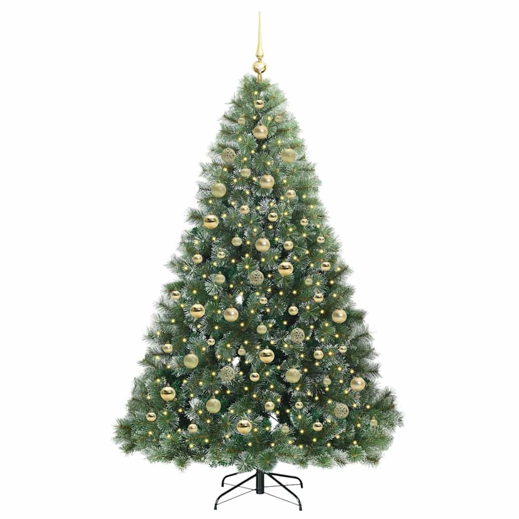 Kunstkerstboom met 300 LED met standaard Groen 210 cm PE en PVC