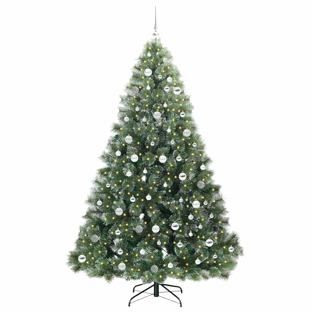 Kunstkerstboom met 300 LED met standaard Groen 210 cm PE en PVC