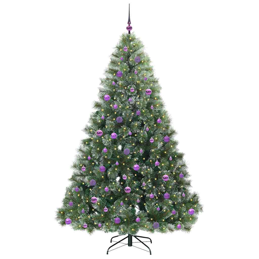 Kunstkerstboom met 300 LED met standaard Groen 210 cm PE en PVC