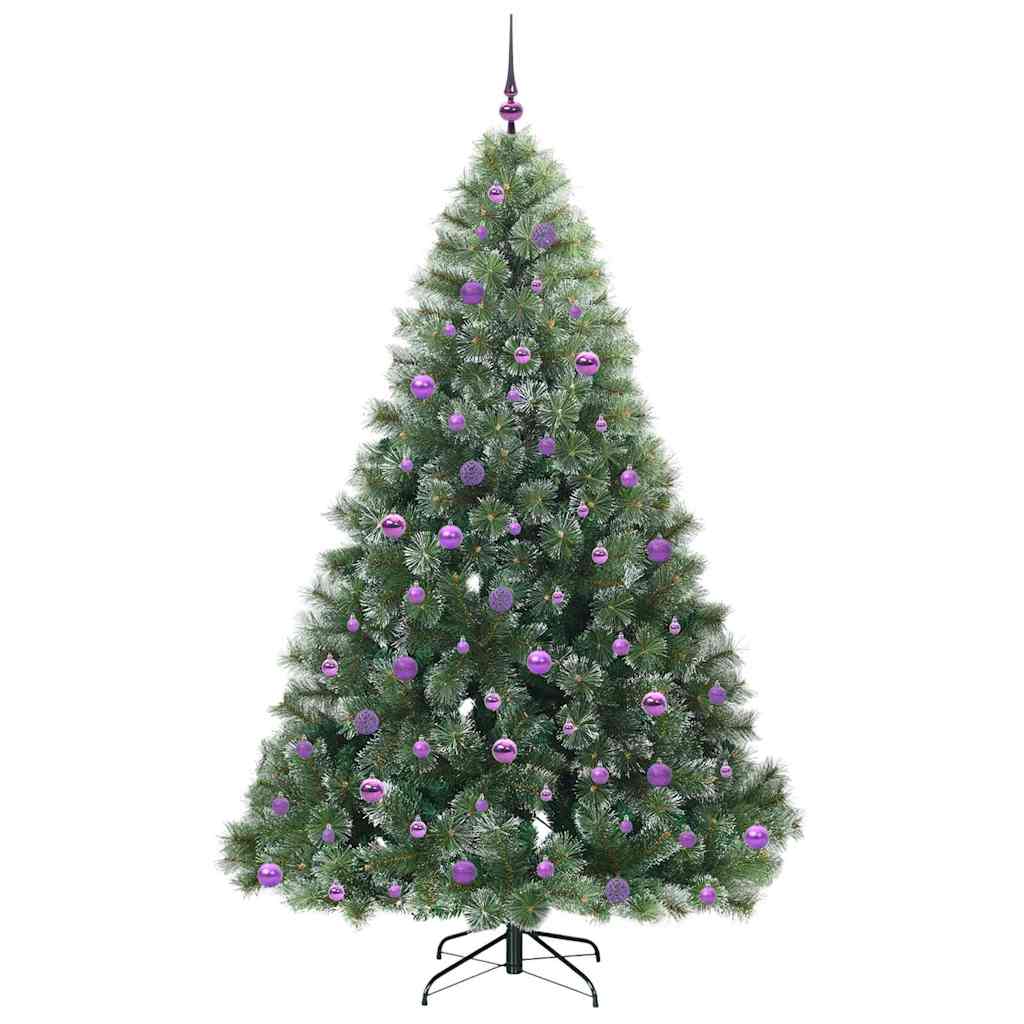 Kunstkerstboom met 300 LED met standaard Groen 210 cm PE en PVC