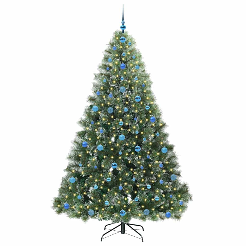 Kunstkerstboom met 300 LED met standaard Groen 210 cm PE en PVC