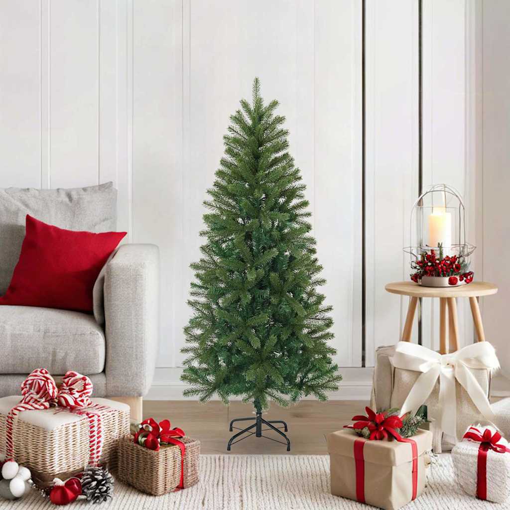 Kunstkerstboom met standaard Groen 120 cm PVC, PE en staal