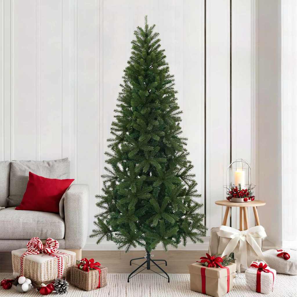 Kunstkerstboom met standaard Groen 210 cm PVC, PE en staal