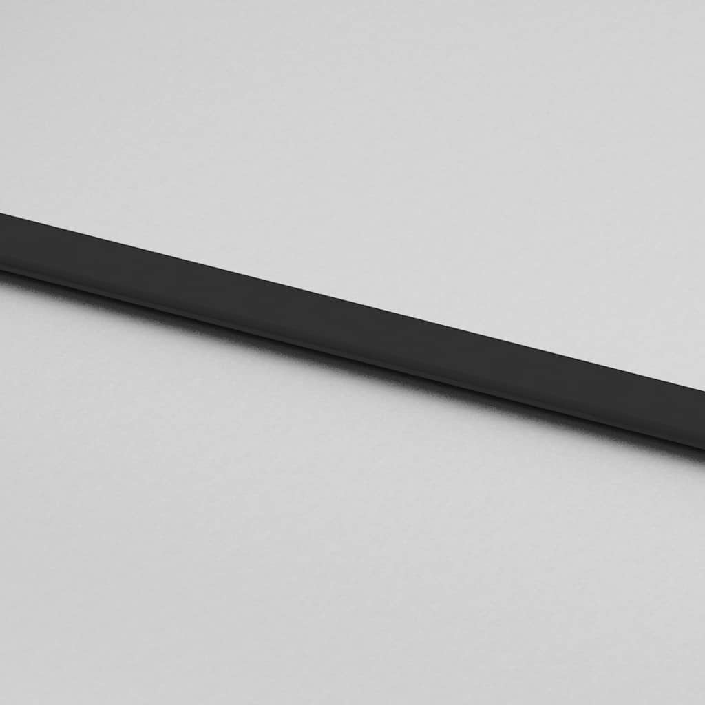 Schuifdeur met beslagset 76x205 cm gehard glas zwart