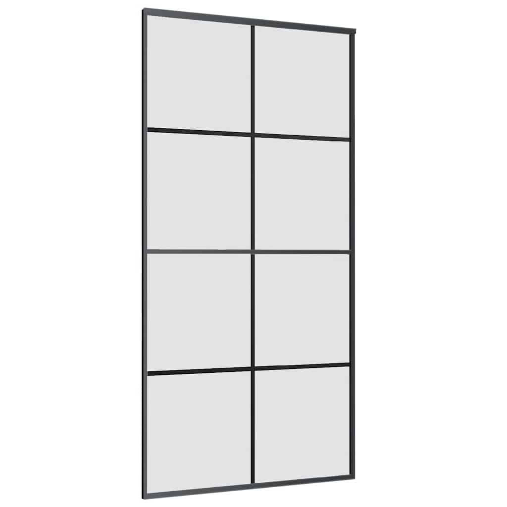 Schuifdeur met beslagset 102,5x205 cm ESG glas zwart