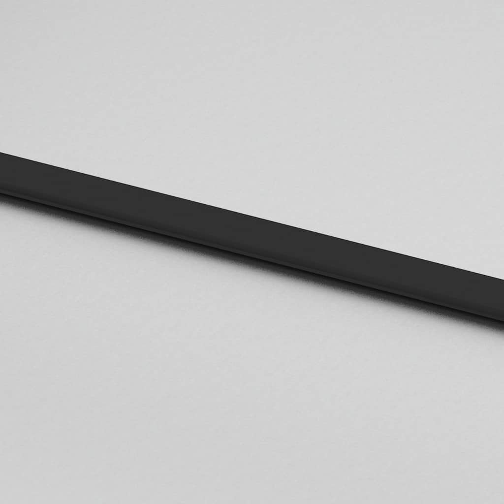 Schuifdeur met beslagset 76x205 cm gehard glas zwart