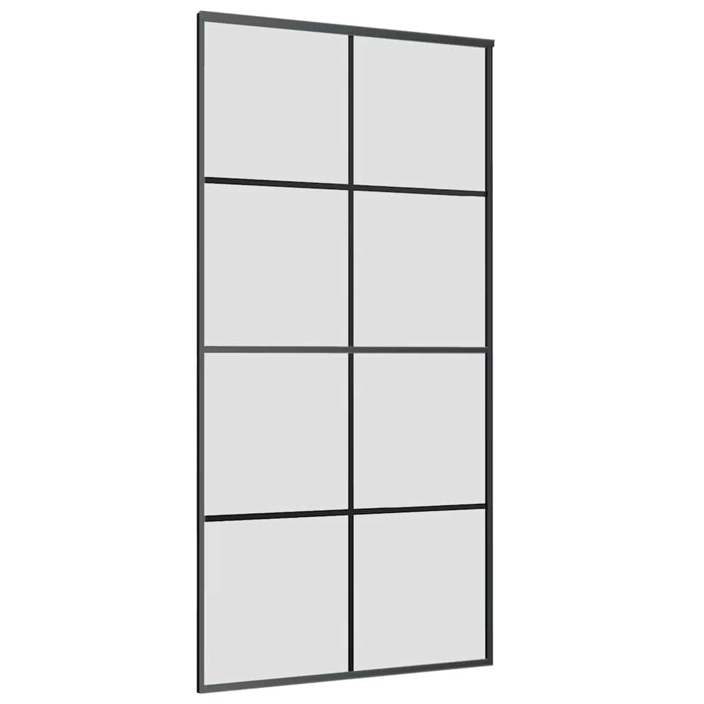 Schuifdeur met beslagset 102,5x205 cm ESG glas zwart