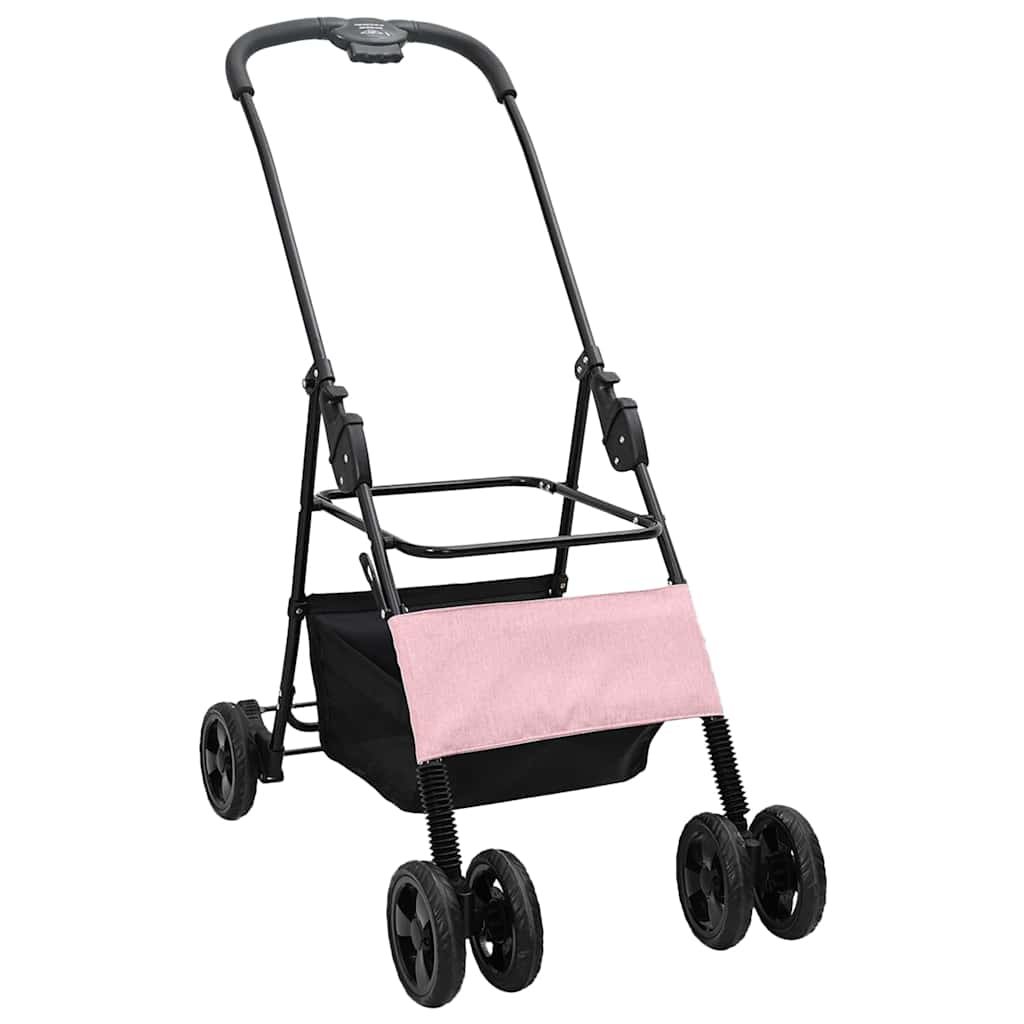 Opvouwbare Huisdierenwagen Verstelbaar Roze 81 x 47 x 99 cm