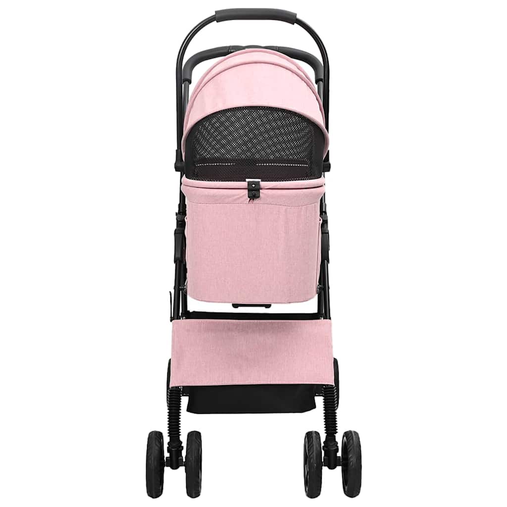 Opvouwbare Huisdierenwagen Verstelbaar Roze 81 x 47 x 99 cm