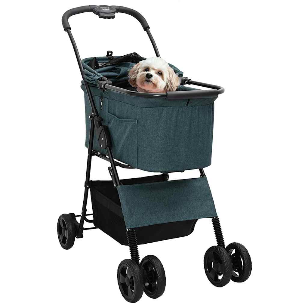 Opvouwbare Huisdierenwagen Verstelbaar Groen 81 x 47 x 99 cm