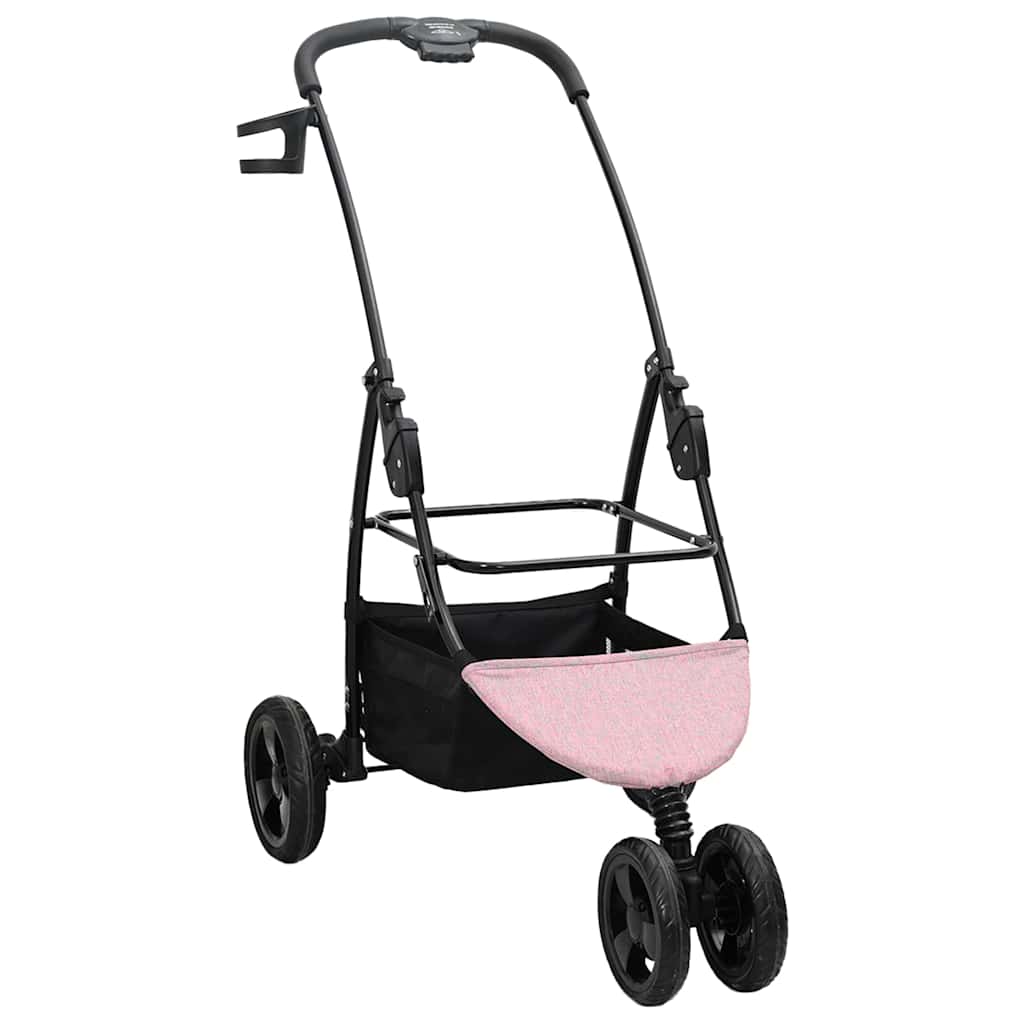 Opvouwbare Huisdierenwagen Verstelbaar Roze 78 x 54 x 101 cm