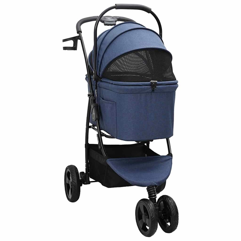 Opvouwbare Huisdierenwagen Verstelbaar Blauw 78 x 54 x 101 cm