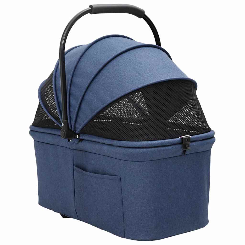 Opvouwbare Huisdierenwagen Verstelbaar Blauw 78 x 54 x 101 cm
