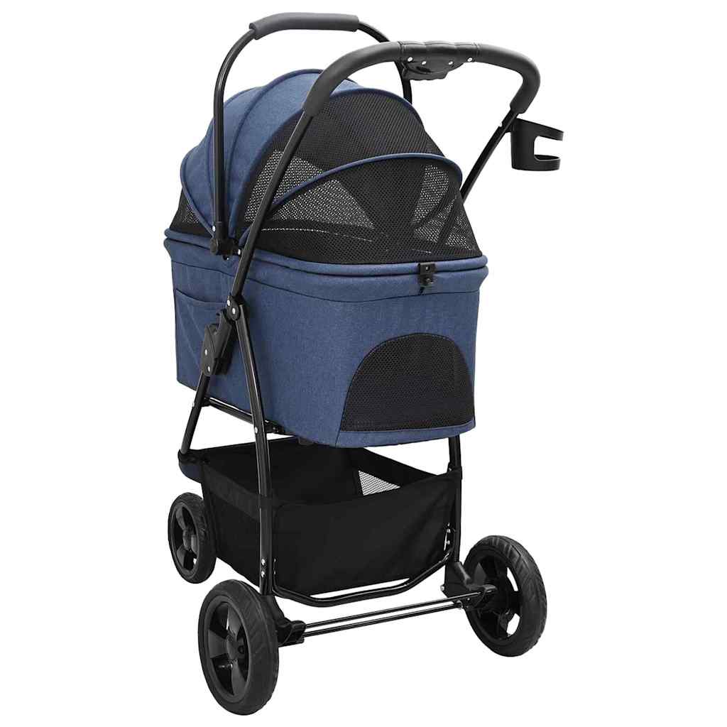 Opvouwbare Huisdierenwagen Verstelbaar Blauw 78 x 54 x 101 cm