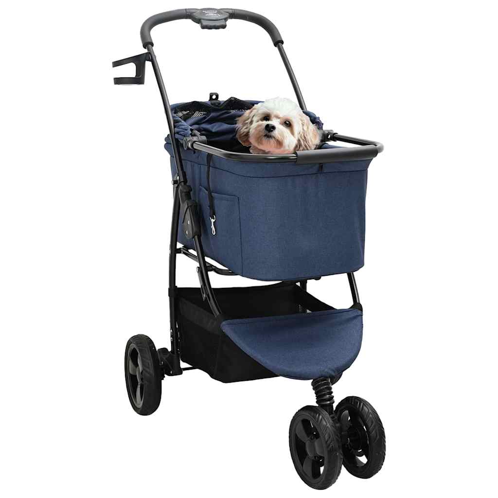Opvouwbare Huisdierenwagen Verstelbaar Blauw 78 x 54 x 101 cm