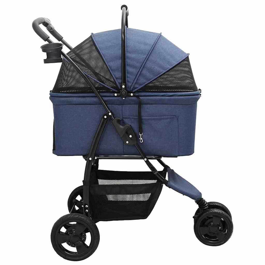 Opvouwbare Huisdierenwagen Verstelbaar Blauw 78 x 54 x 101 cm