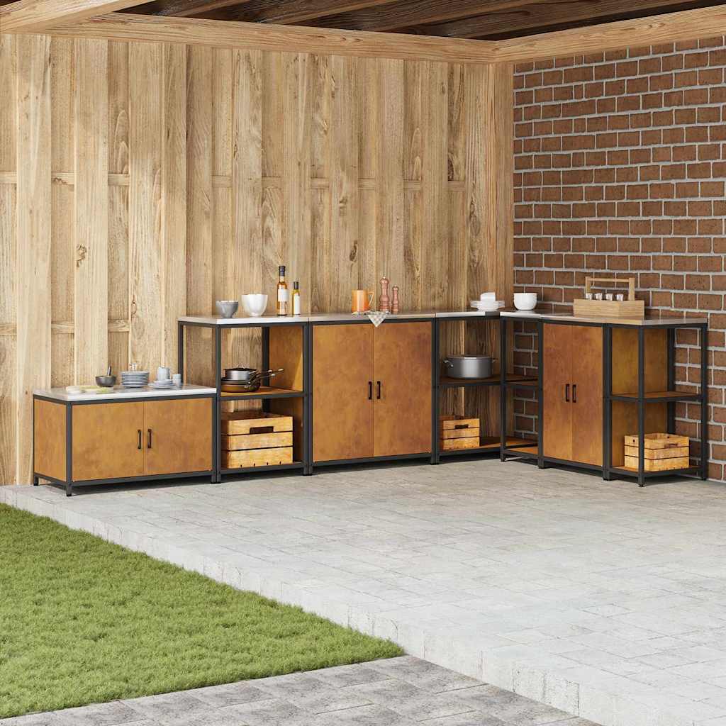 Keukenopslag Kast met plank met opslag Roestig Verweerd staal