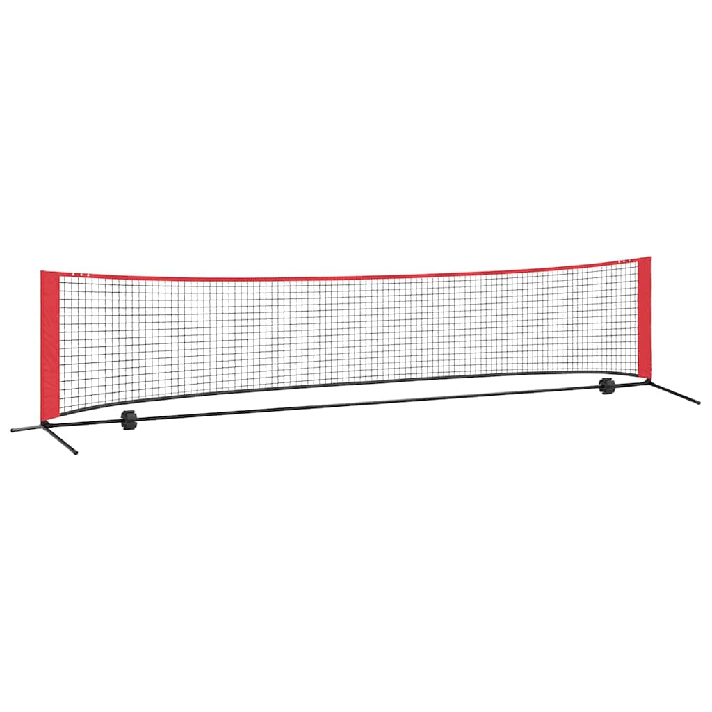 Tennisnet Zwart en rood 396 x 92 x 87 cm Polyester