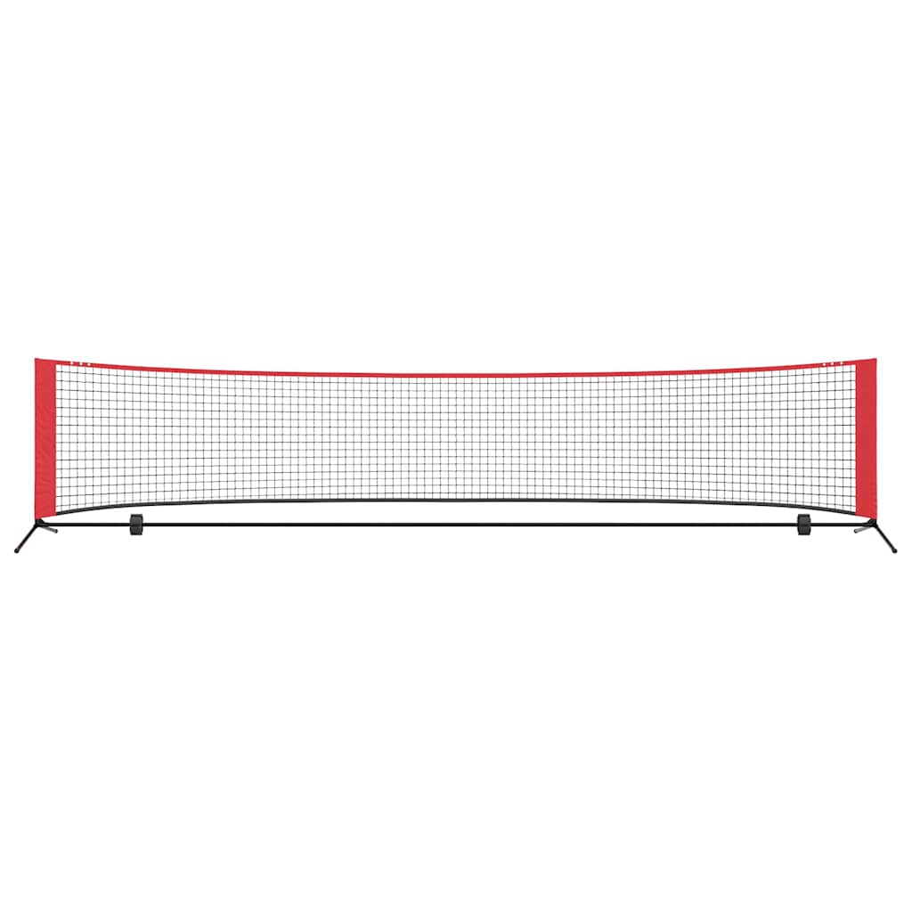 Tennisnet Zwart en rood 396 x 92 x 87 cm Polyester