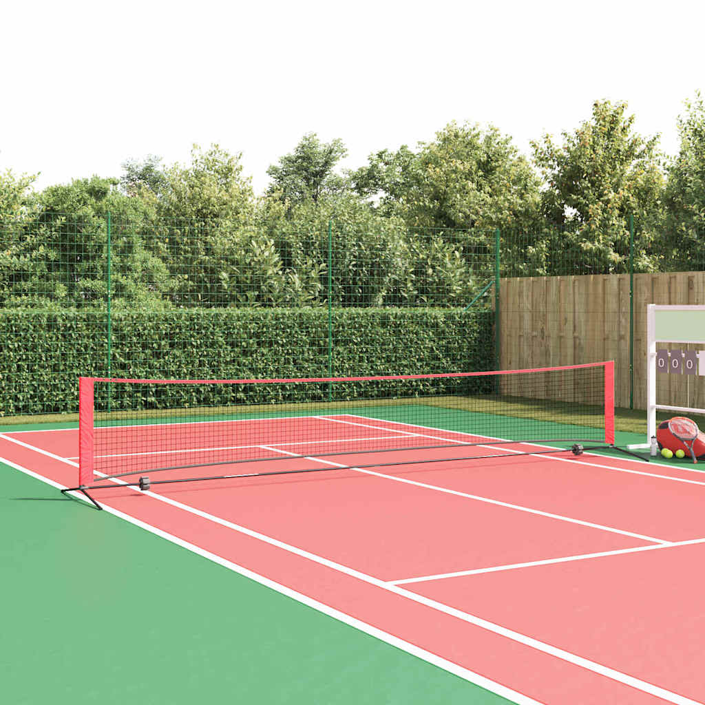 Tennisnet Zwart en rood 494.5 x 90 x 87 cm Polyester