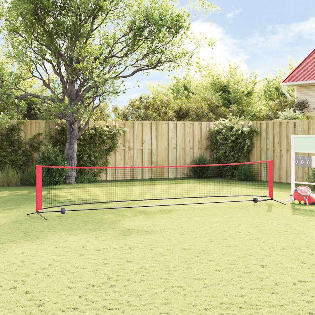 Tennisnet Zwart en rood 494.5 x 90 x 87 cm Polyester
