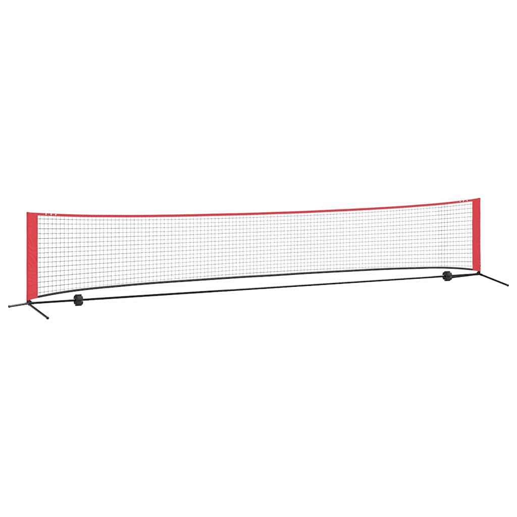 Tennisnet Zwart en rood 494.5 x 90 x 87 cm Polyester