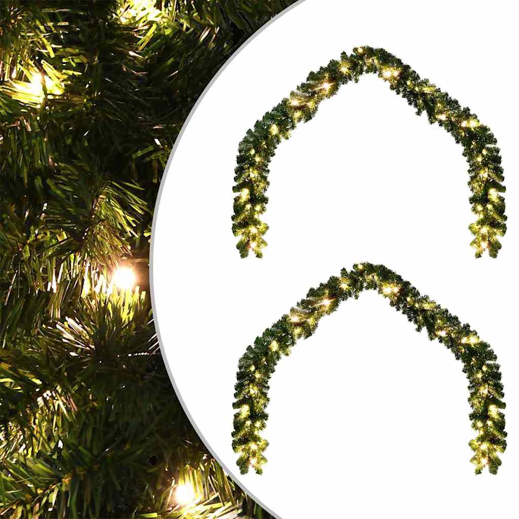 Kerstkrans met 600 LED 2 pcs Groen PVC