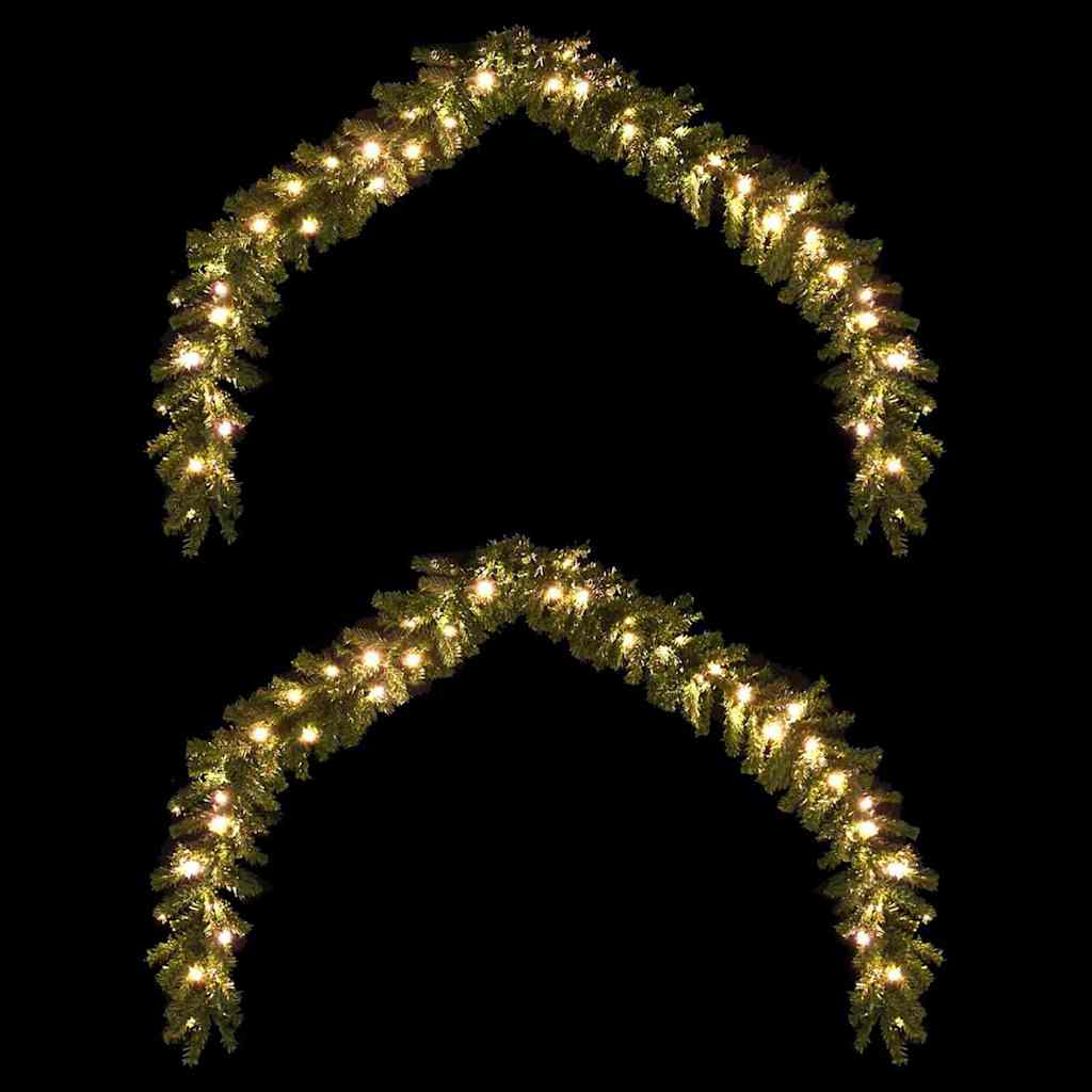 Kerstkrans met 600 LED 2 pcs Groen PVC