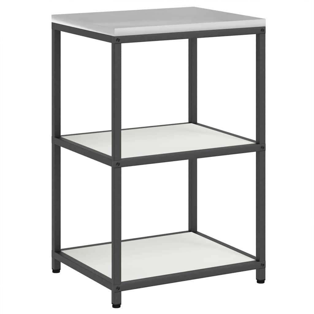 Keukenopslag set 2 pcs Wit 120 x 50 x 92 cm Koudgewalst staal