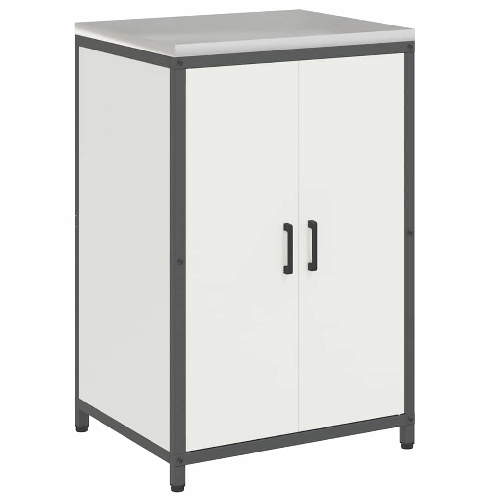 Keukenopslag set 2 pcs Wit 120 x 50 x 92 cm Koudgewalst staal