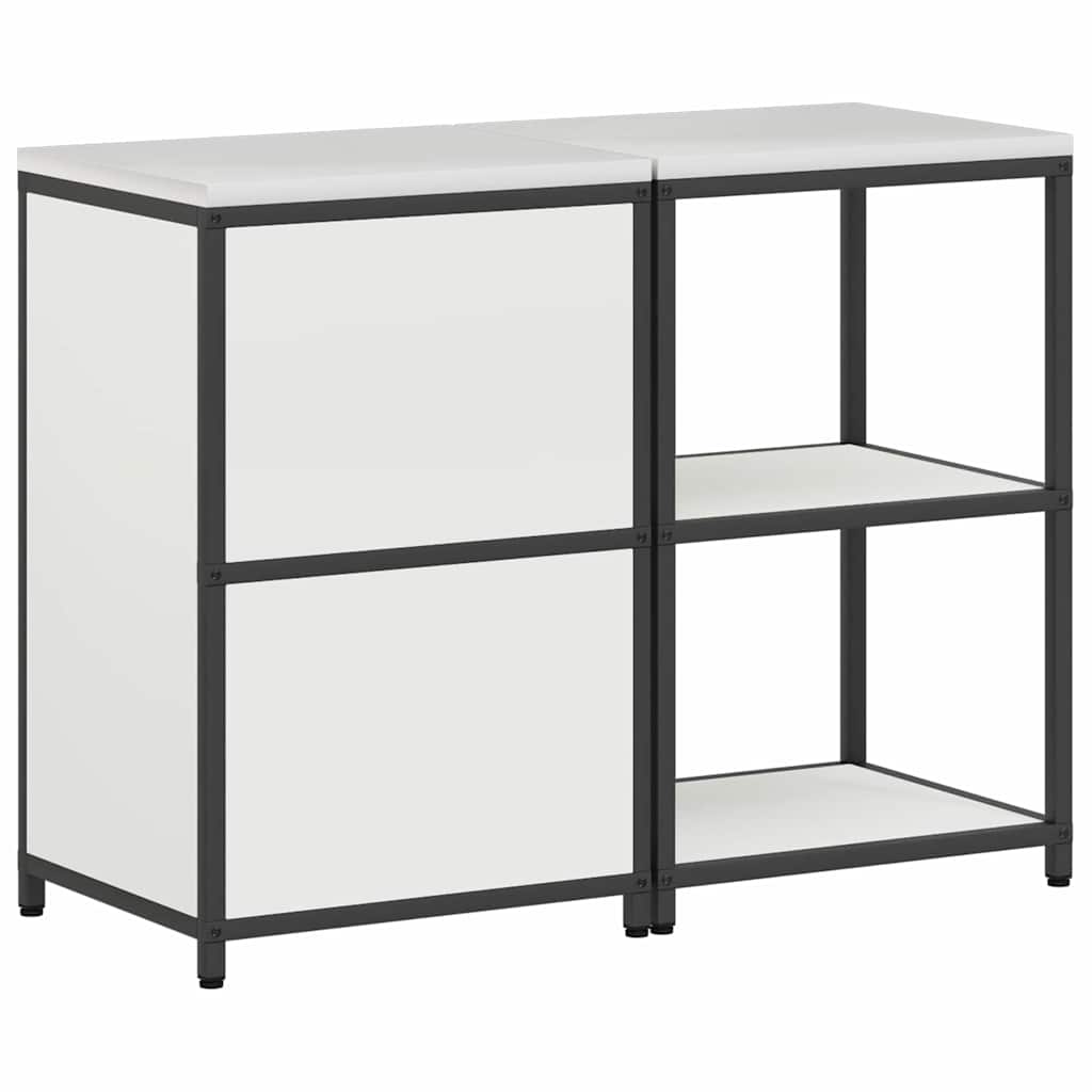 Keukenopslag set 2 pcs Wit 120 x 50 x 92 cm Koudgewalst staal