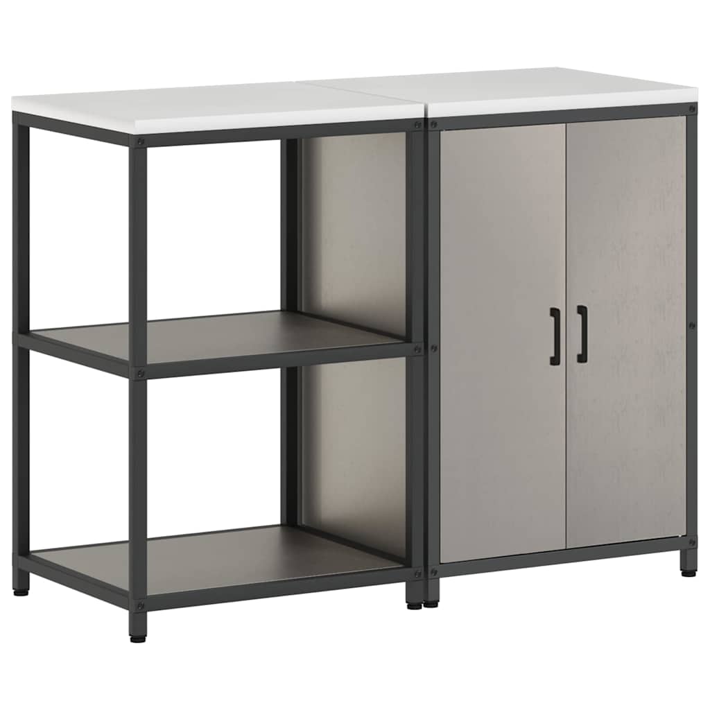 Keukenopslag set 2 pcs Roestig 120 x 50 x 92 cm Cortenstaal