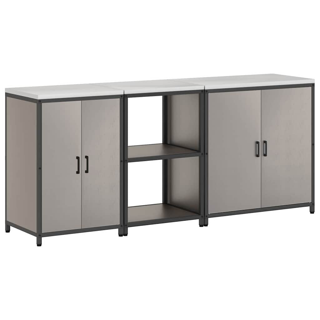 Keukenopslag set 3 pcs Roestig 210 x 50 x 92 cm Cortenstaal