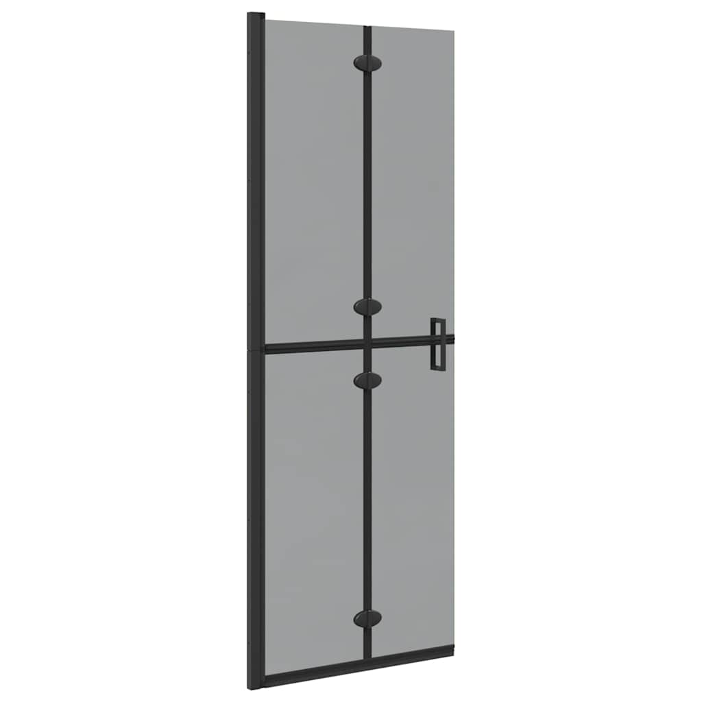 Inloop Douche Wand Zwart En Donkertransparant Zwart frame/donker doorzichtig glas