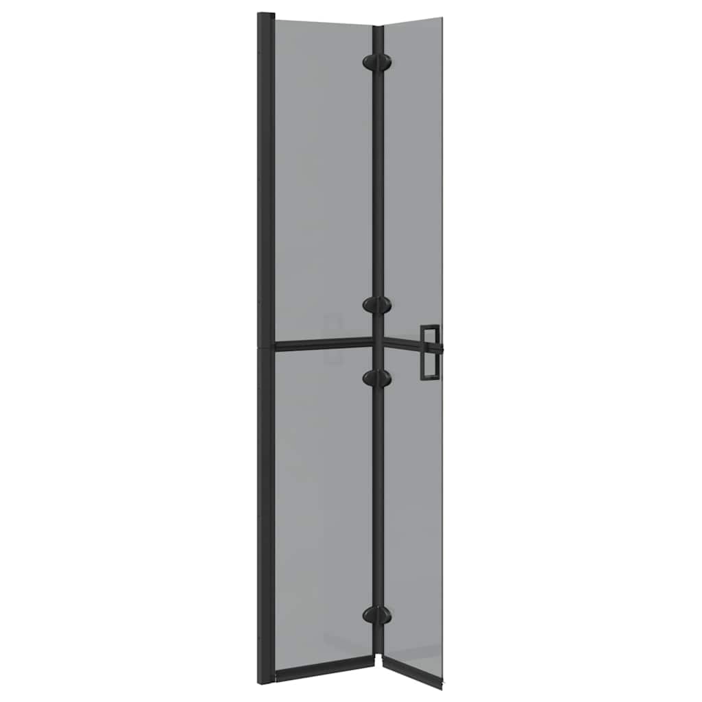 Inloop Douche Wand Zwart En Donkertransparant Zwart frame/donker doorzichtig glas